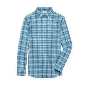 Southern Tide Men's Long Sleeve Intercoastal Rollines Plaid Performance Shirt